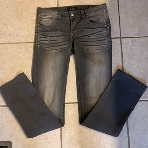 MEK Women's Straight Leg Jeans - Dark Gray